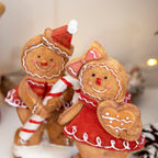 Set Of 2 Christmas Gingerbread Ornaments