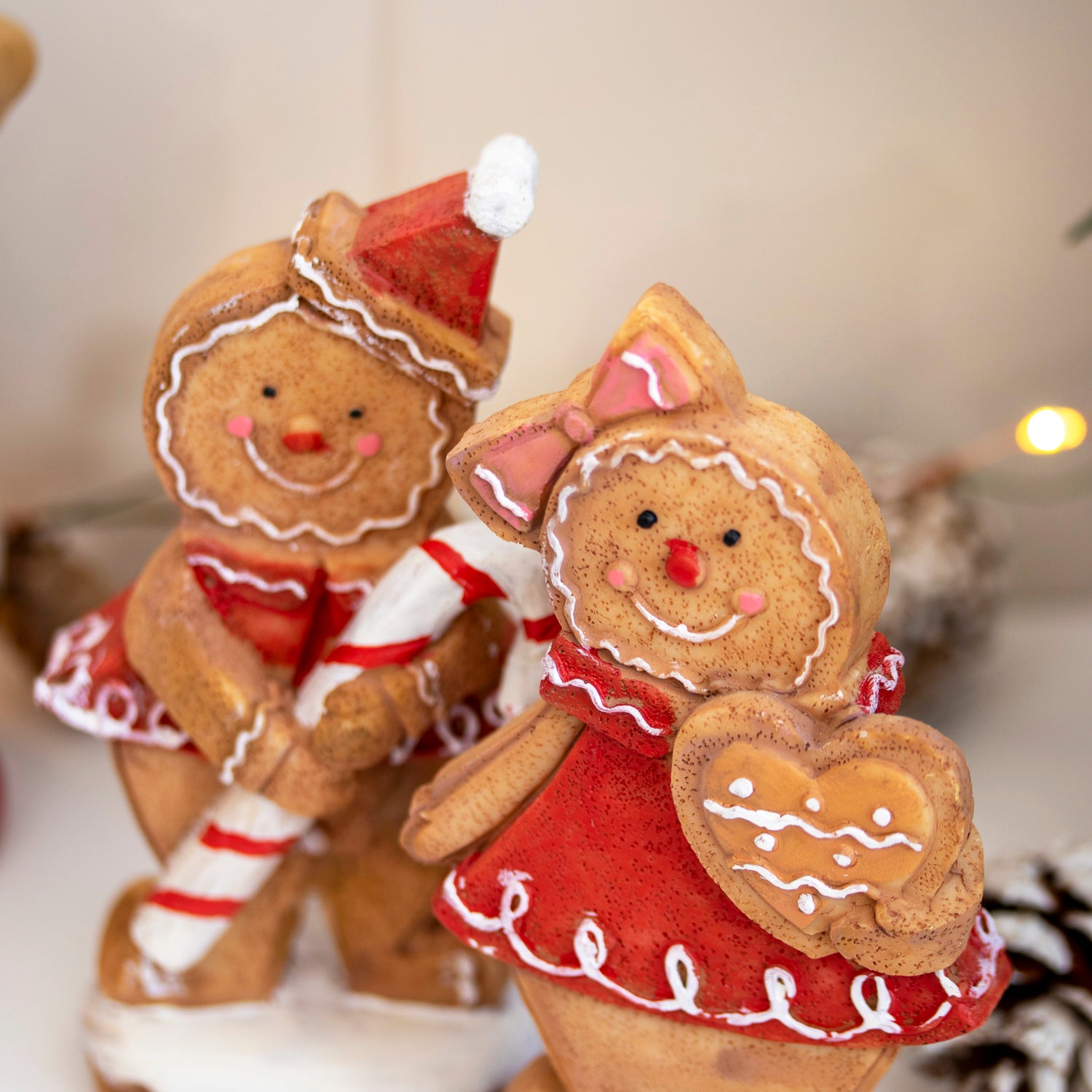 Set Of 2 Christmas Gingerbread Ornaments
