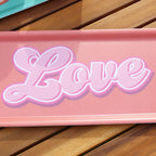 Pink Love Small Rectangular Serving Tray
