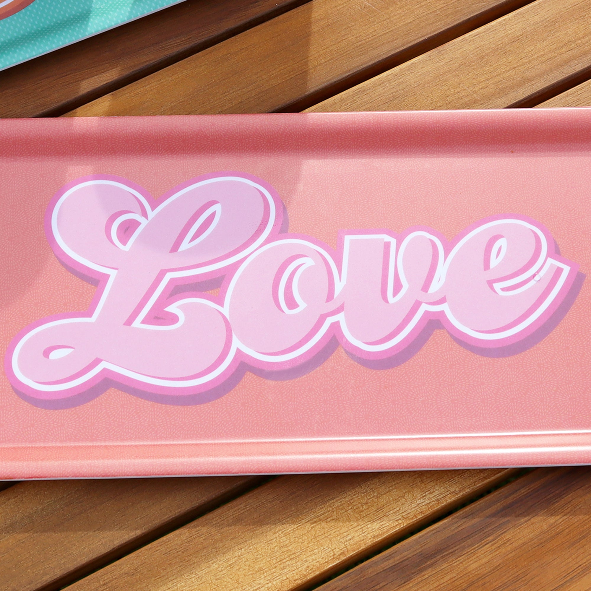Pink Love Small Rectangular Serving Tray
