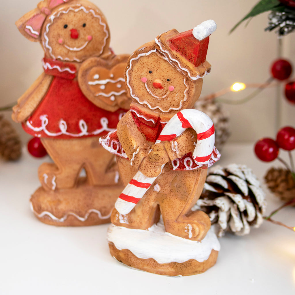 Set Of 2 Christmas Gingerbread Ornaments