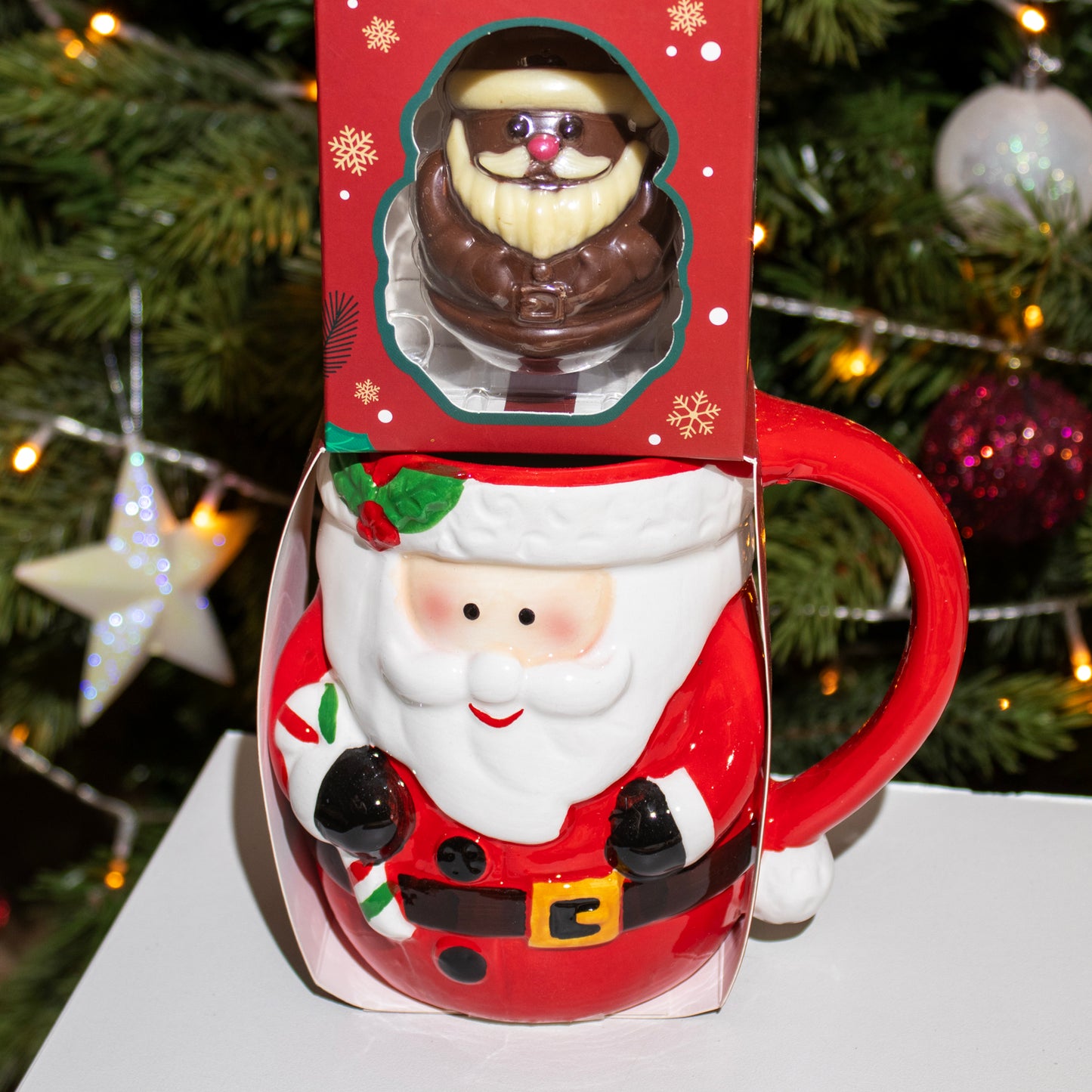 Christmas Santa Mug And Hot Chocolate Bomb Set