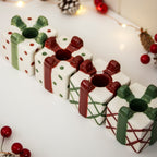 Set Of 4 Christmas Present Candlestick Holders