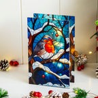 Stained Glass Light Up Robin Christmas Decoration