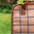 Cotton Brown Tartan Cooler Bag