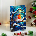 Stained Glass Light Up Robin Christmas Decoration