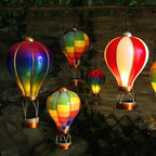 Red And White Solar Hot Air Balloon Light