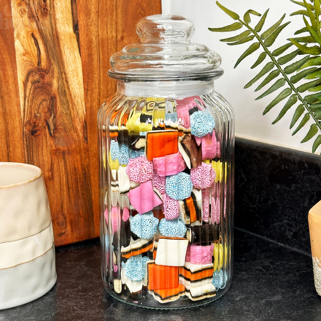 Set Of 3 Airtight Glass Sweets Jars