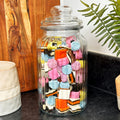 Ribbed Glass Storage Jar 1000ml