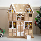 Wooden Christmas House Light Up Advent Calendar