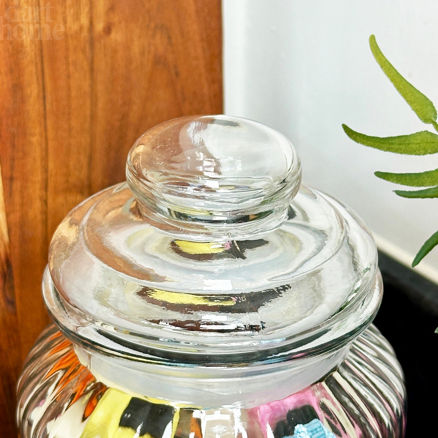 Set Of 3 Airtight Glass Sweets Jars