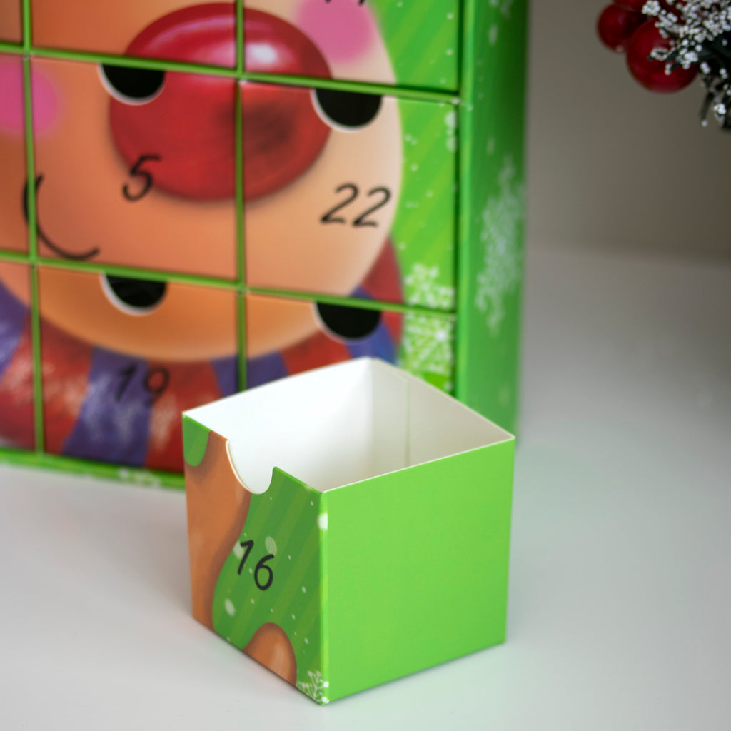Green Reindeer 24 Drawer Advent Calendar