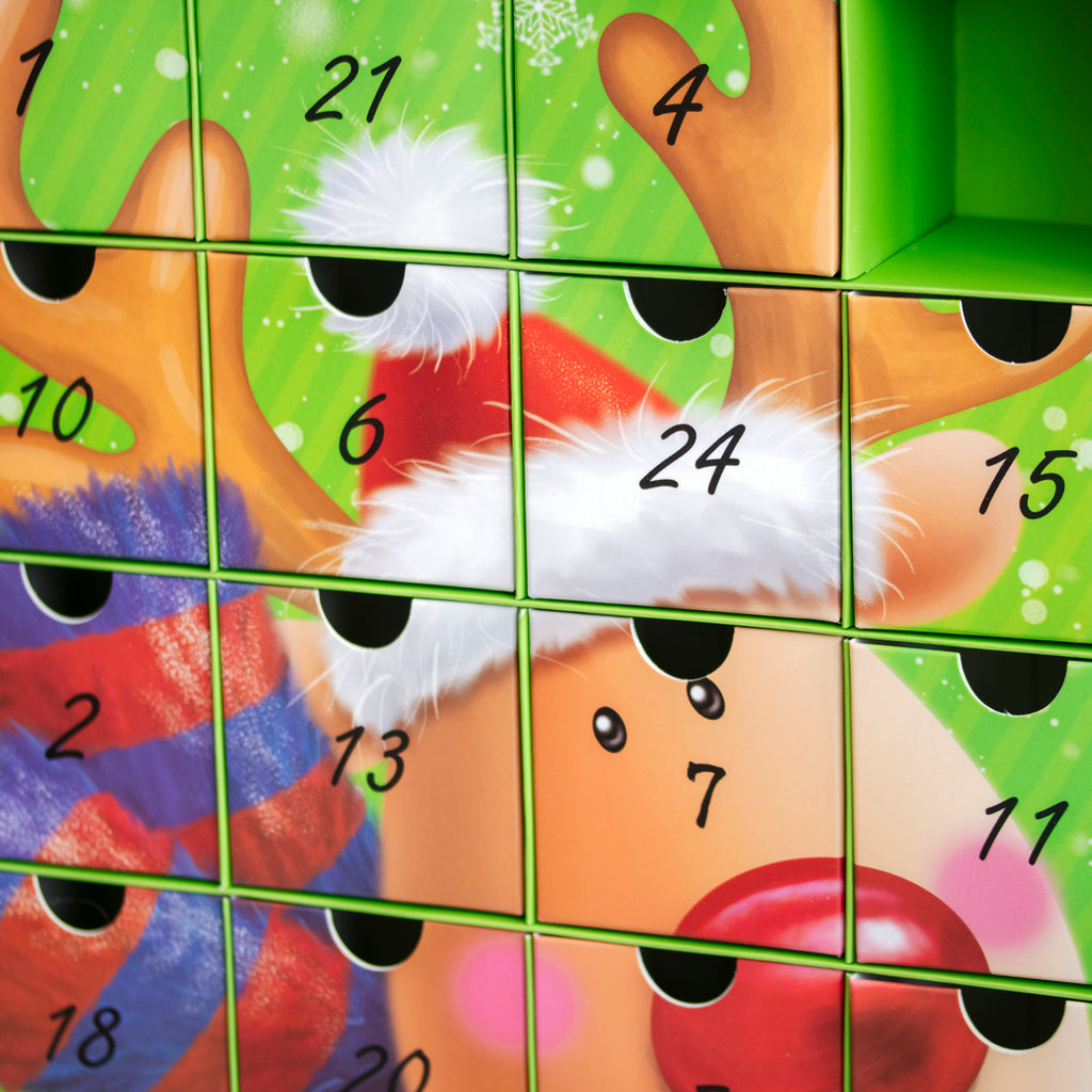Green Reindeer 24 Drawer Advent Calendar
