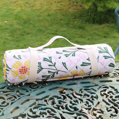 Summer Flower Quilted Picnic Blanket
