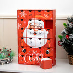 Red Santa Claus 24 Drawer Advent Calendar