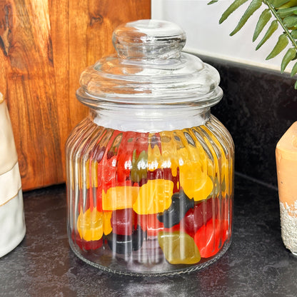 Set Of 3 Airtight Glass Sweets Jars