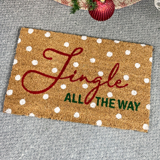 Jingle All The Way Coir Doormat