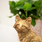 Textured Gold Sitting Fox Ornament