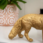 Textured Gold Standing Fox Ornament