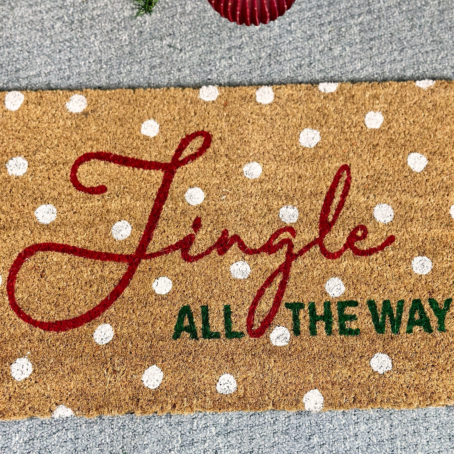 Jingle All The Way Coir Doormat