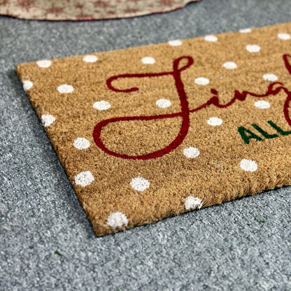 Jingle All The Way Coir Doormat