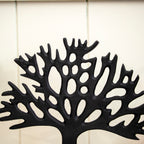 Black Tree Of Life Ornament On Wood Base