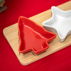 4 Piece Festive Christmas Bowl & Tray Set