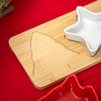4 Piece Festive Christmas Bowl & Tray Set
