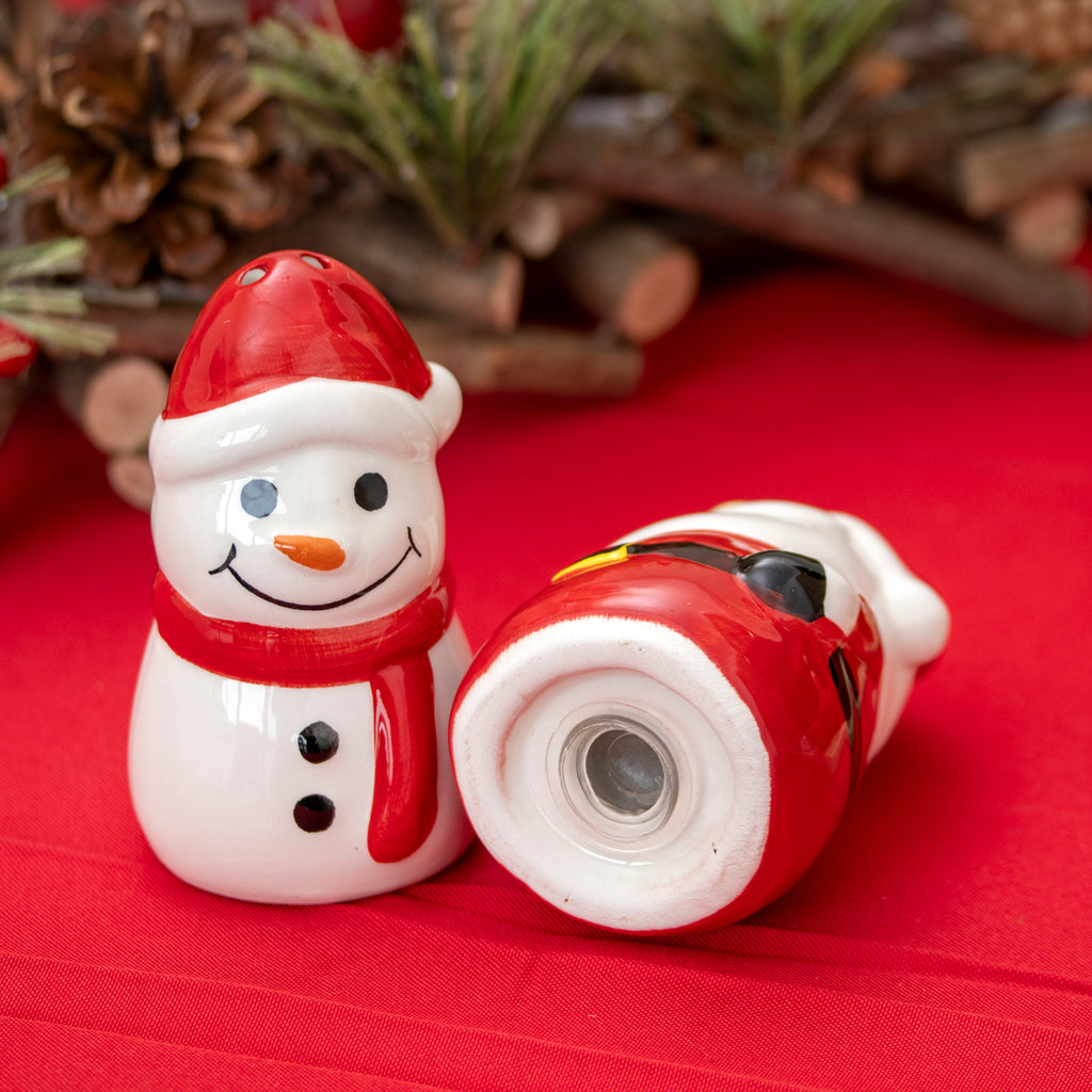 Santa Claus & Snowman Salt And Pepper Shakers