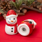 Santa Claus & Snowman Salt And Pepper Shakers