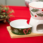 6 Piece Christmas Chocolate Fondue Set