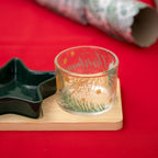 5pc Ceramic & Glass Christmas Serving Bowls On Tray Set