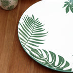 Set Of 4 Tropical Leaf Dinner Plates