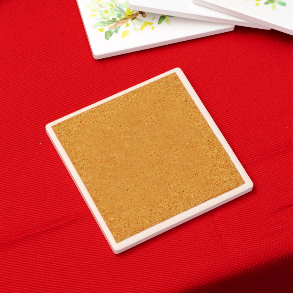 Set Of 4 Ceramic Christmas Robins Coasters