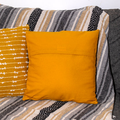 Mustard Textured Diamond Cushion