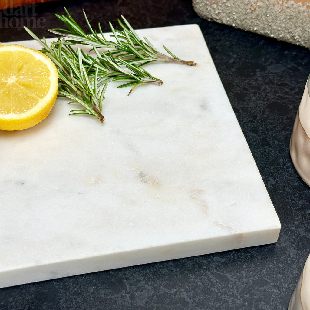 White Square Marble Board