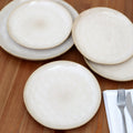 Set Of 4 Hammered Stoneware Side Plates