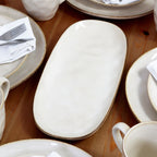 Hammered Stoneware Serving Plate
