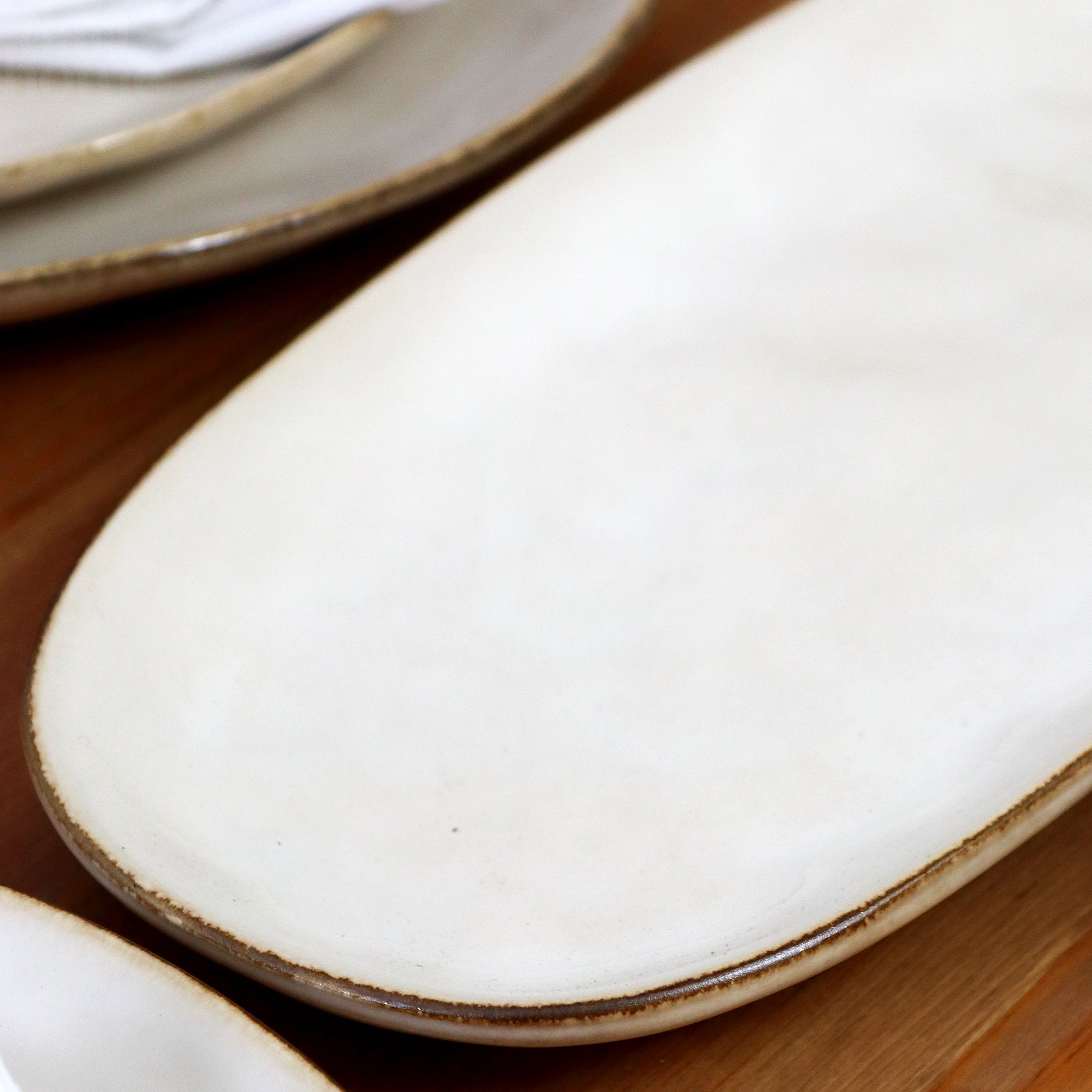 Hammered Stoneware Serving Plate