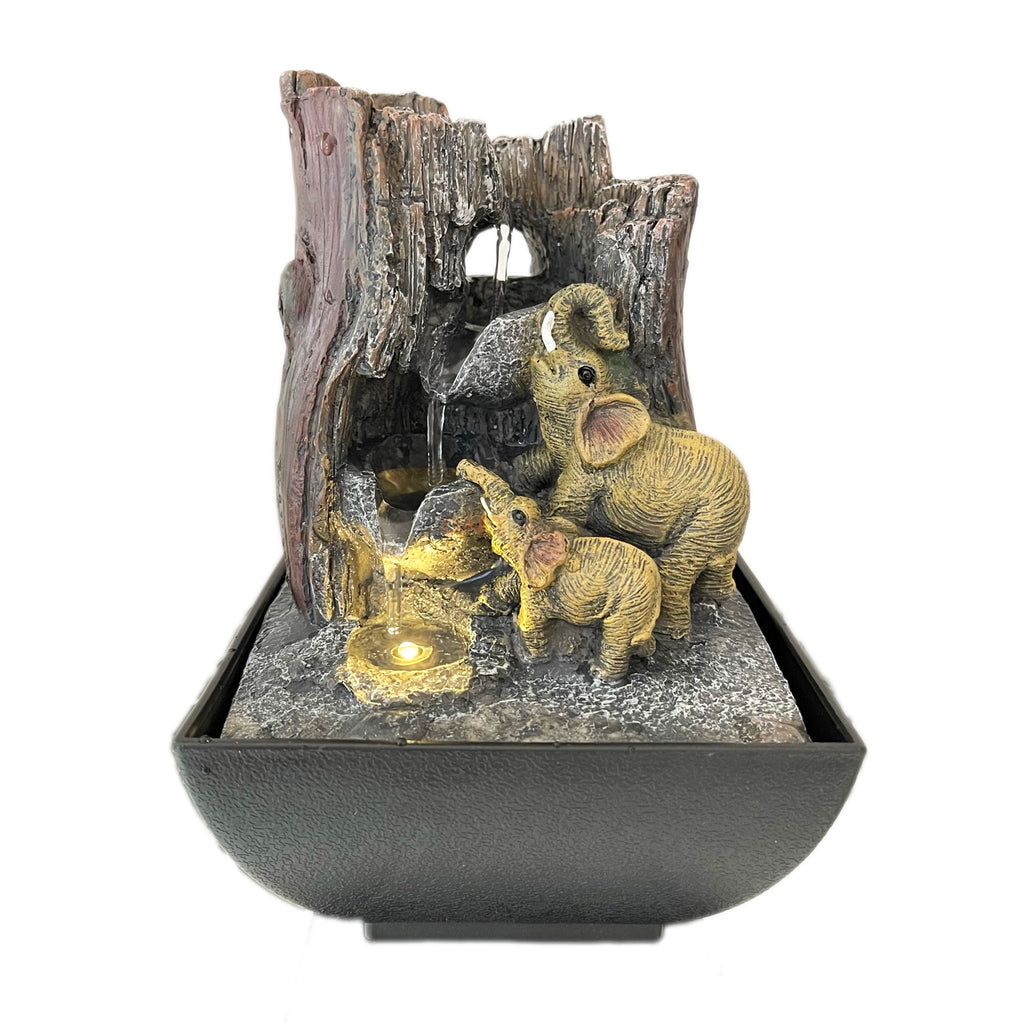 Elephant Paradise LED Indoor Water Fountain