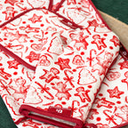 Christmas Gingerbread Apron, Oven Glove & Pot Holder Set