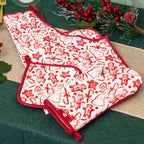 Christmas Gingerbread Apron, Oven Glove & Pot Holder Set