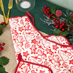 Christmas Gingerbread Apron, Oven Glove & Pot Holder Set
