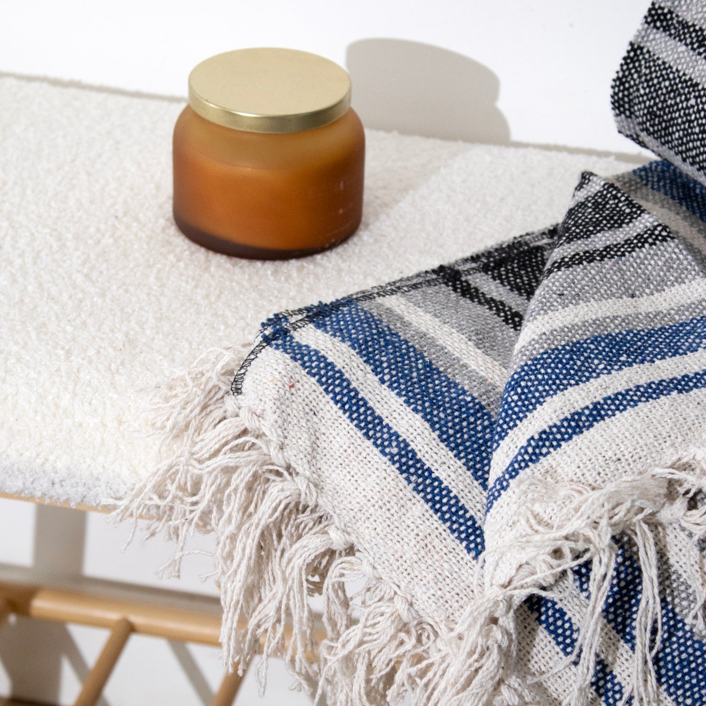 Blue Striped Hammam Towel