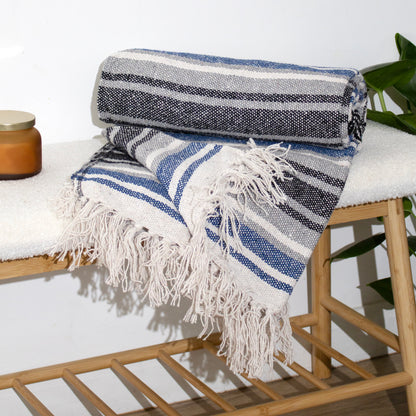 Blue Striped Hammam Towel