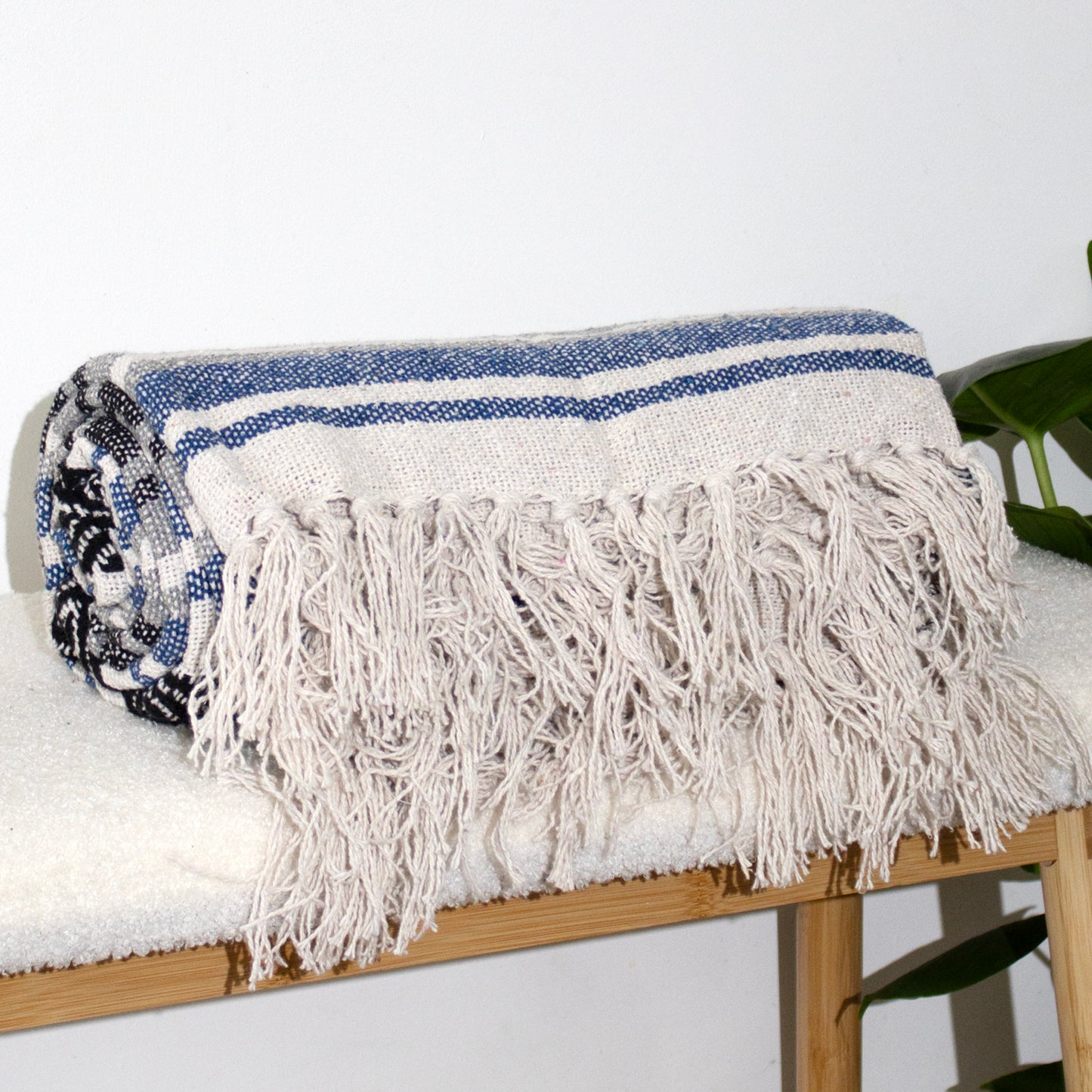 Blue Striped Hammam Towel