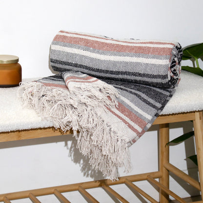 Terracotta Striped Hammam Towel