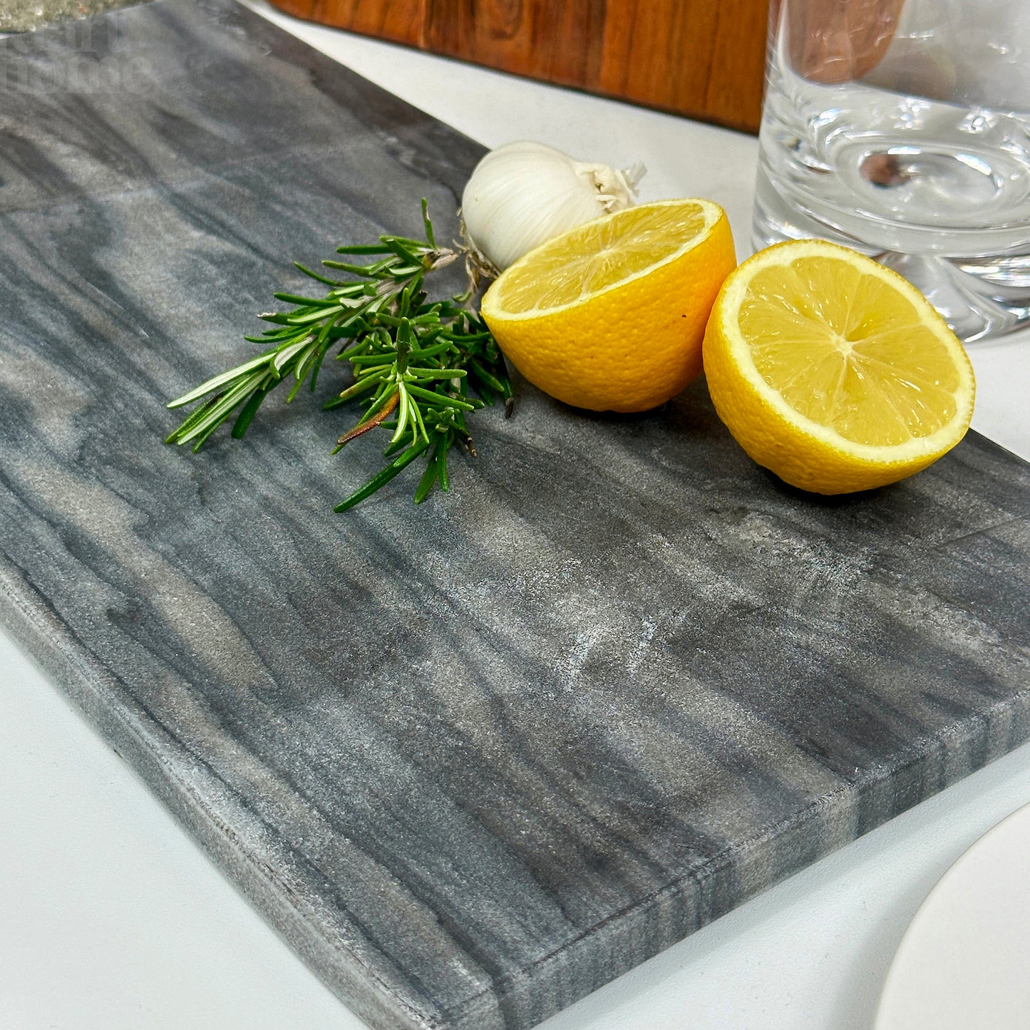 Long Grey Marble Serving Board