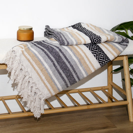 Mustard Striped Hammam Towel