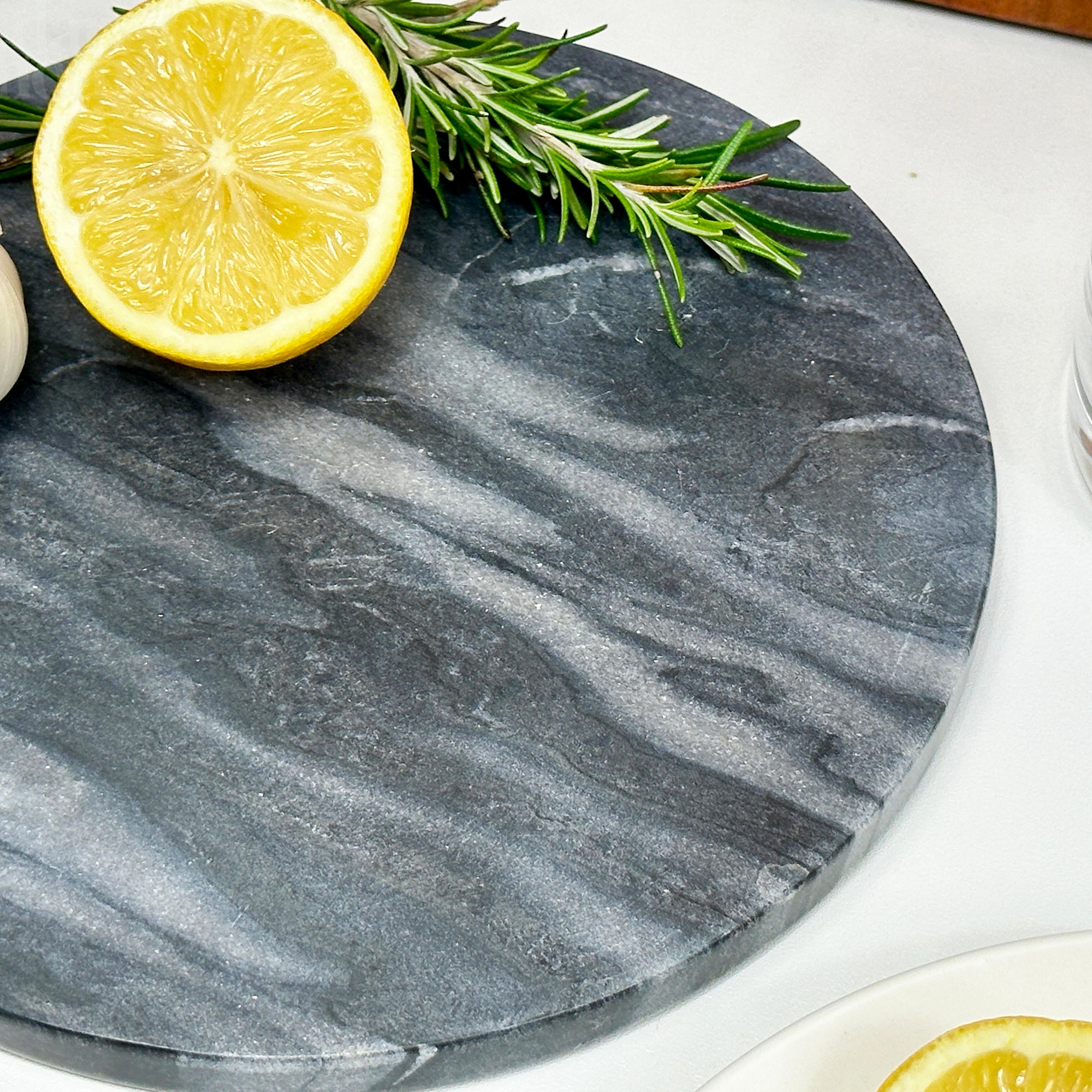 Grey Round Marble Board